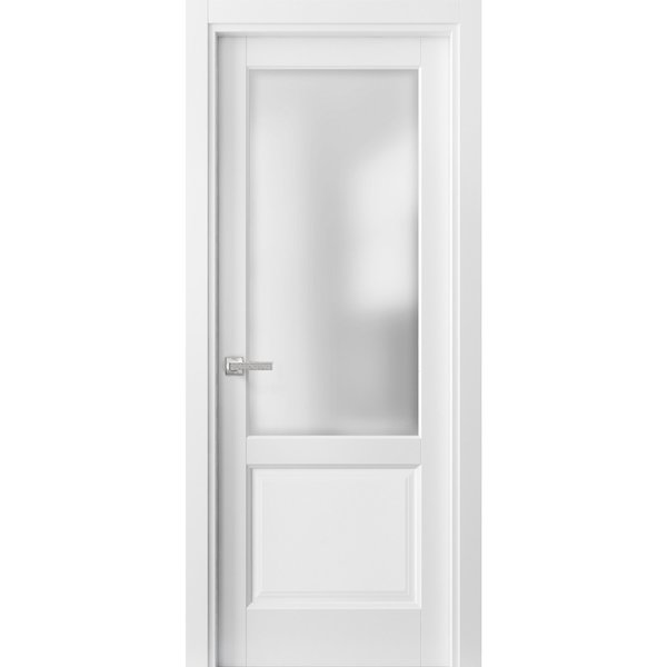 Sartodoors French Interior Door, 36" x 80", White LUCIA22ID-BEM-36